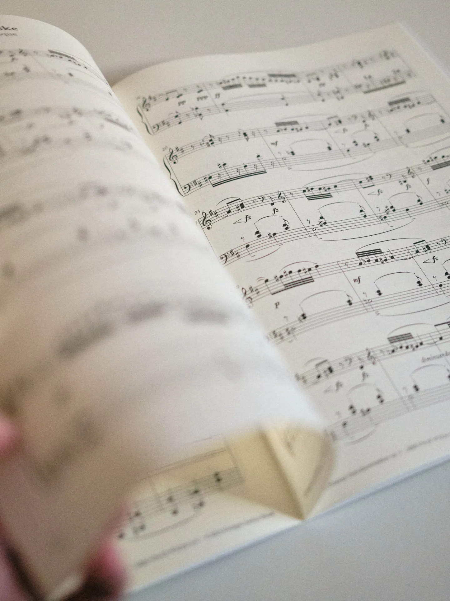 Sheet music spread with music notation
