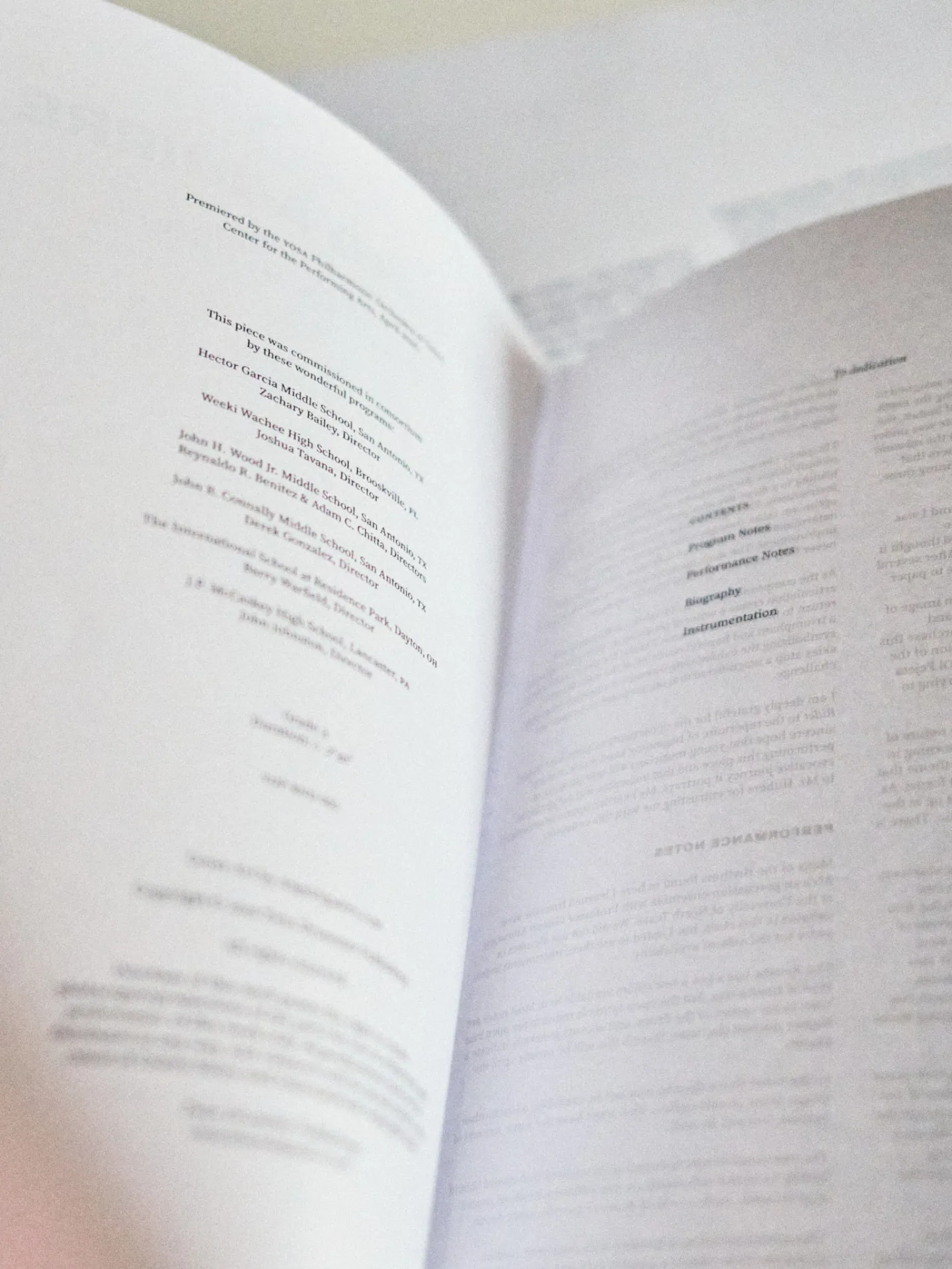 Printed score open to colophon page